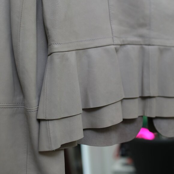 Leather Evening Jacket by White House Black Market - Size S - Picture 9 of 11